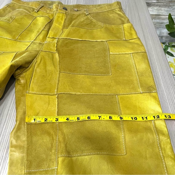 Vintage/Rare Davoucci Patch Work Genuine Leather Hip Hop Pants Size 40 - Picture 8 of 12